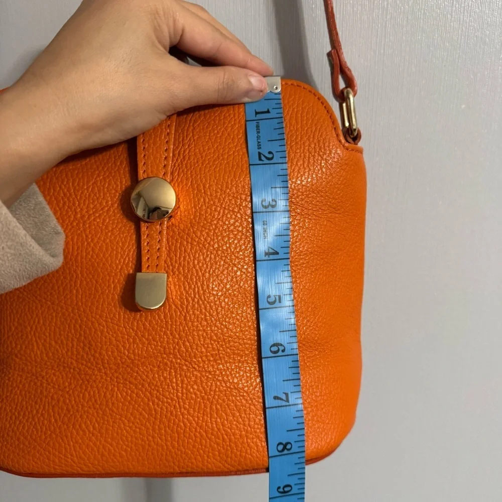 TANO Orange Italian Leather Crossbody Bag - Picture 12 of 15